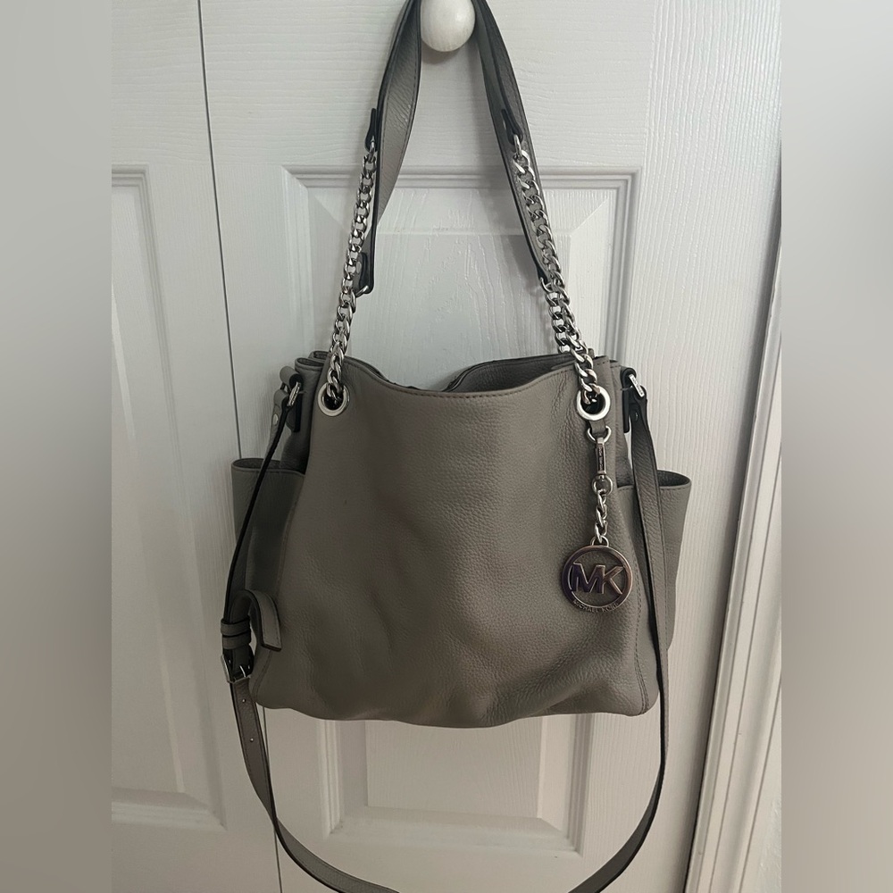 Michael Kors Taupe Leather Shoulder Bag